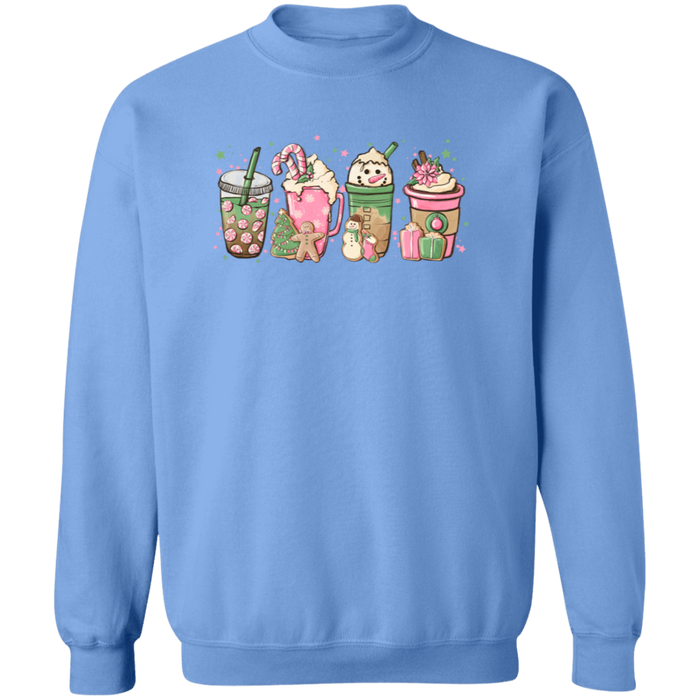 Pink Christmas Drinks Sweatshirt