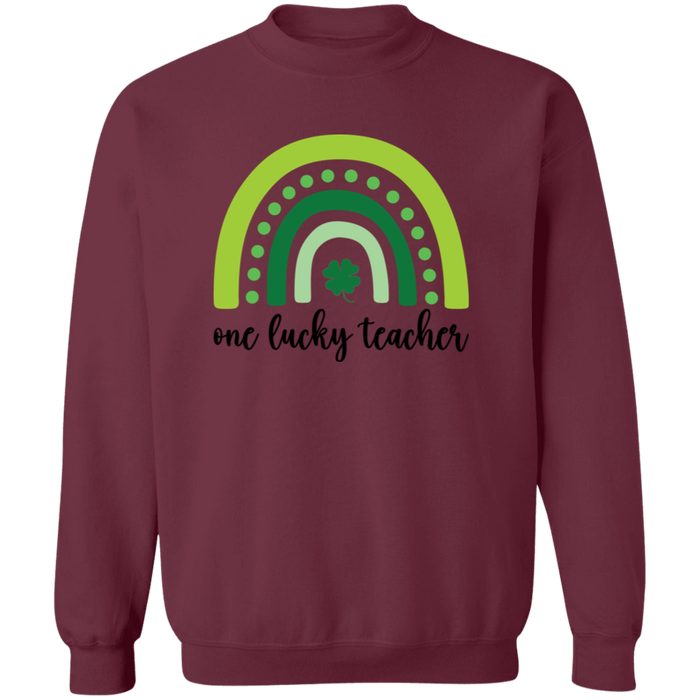 One Lucky Teacher Crewneck Sweatshirt