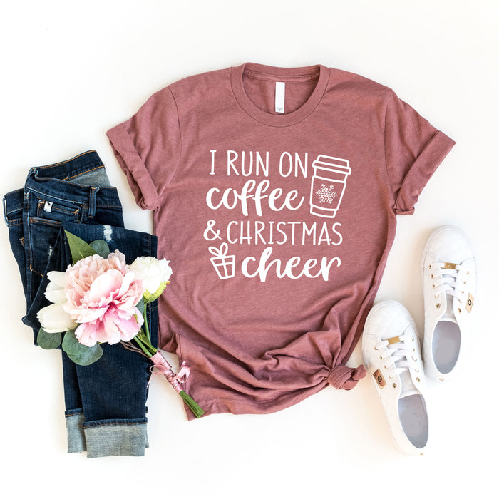 I Run On Coffee and Christmas Cheer T-Shirt