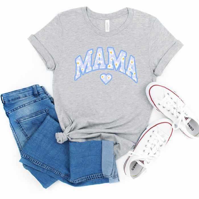 Mama Floral Daisy T-Shirt (Blue)